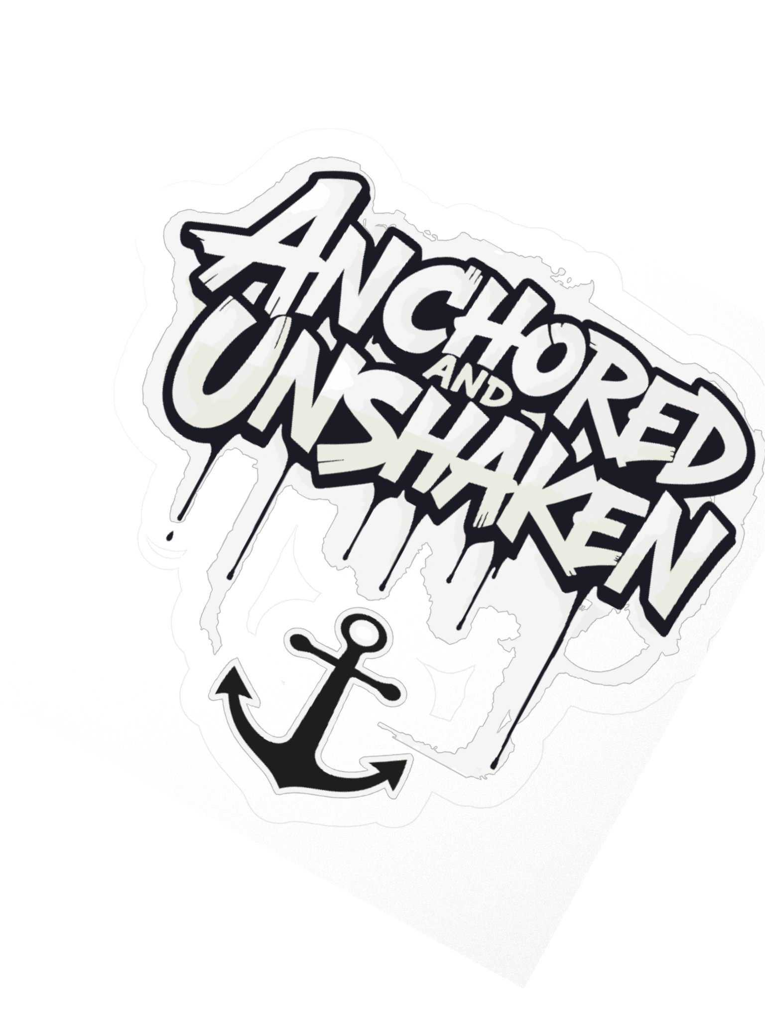 Anchored and Unshaken Christian Vinyl Sticker product image (2)