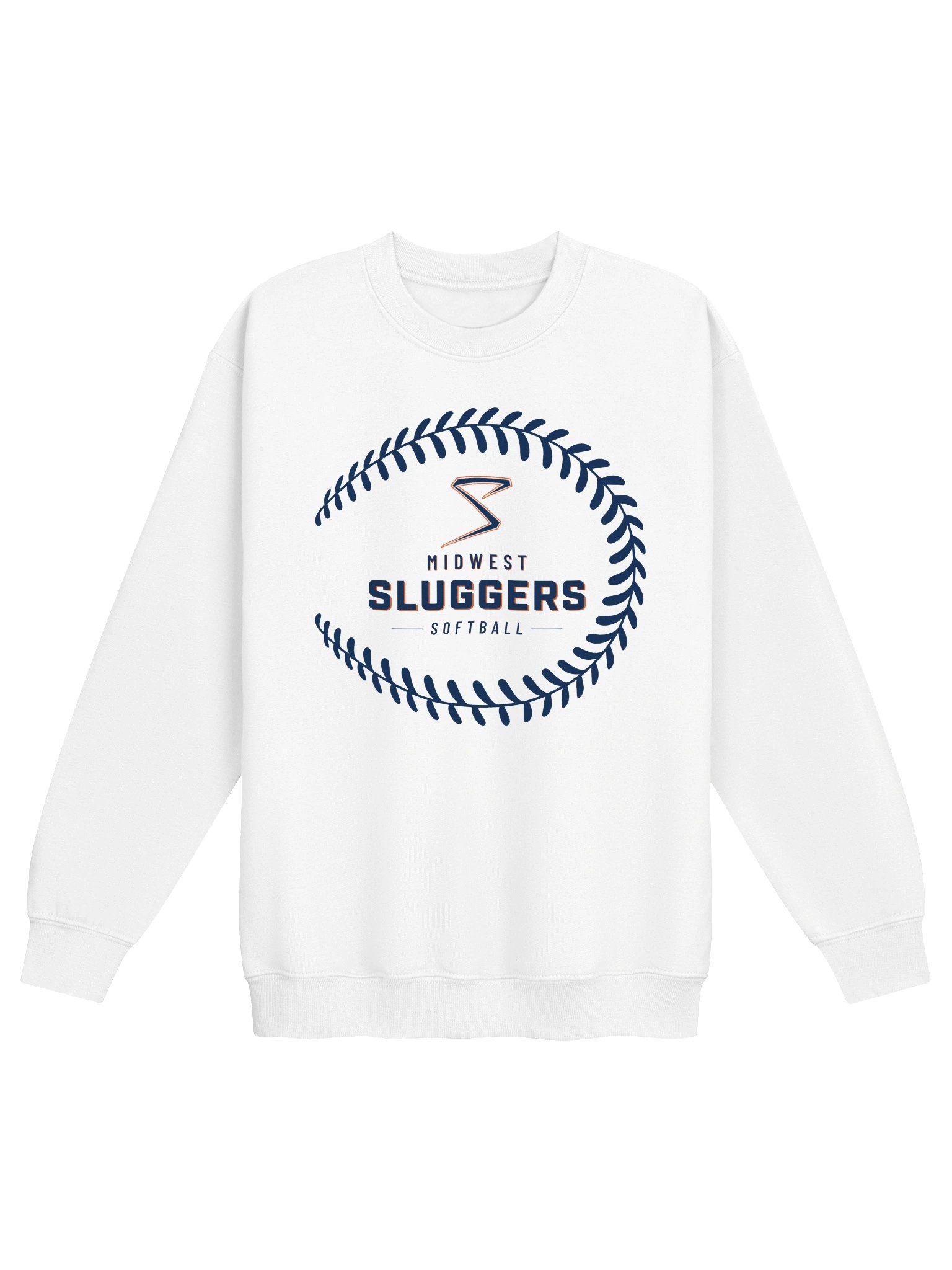 Sluggers Softball Stitch Youth Crewneck Sweatshirt product image (3)