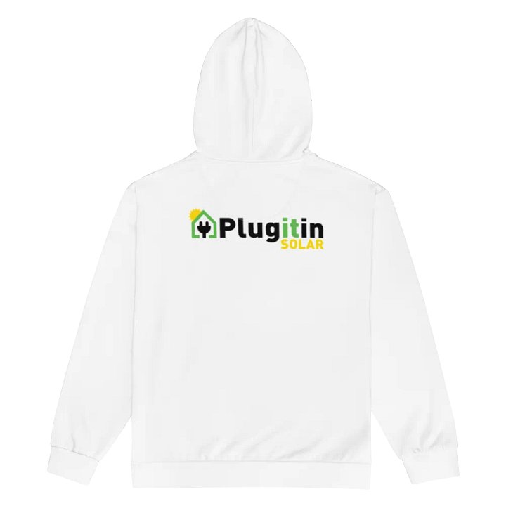 Plug It In Solar High-Quality Recycled Unisex Zip Hoodie product image (2)