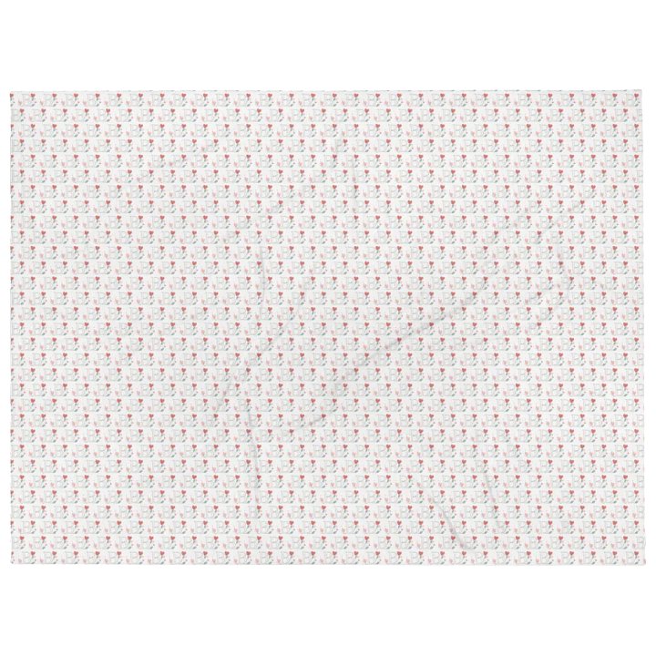 Valentine’s Monogram Letter B(4) White Blanket product image (1)