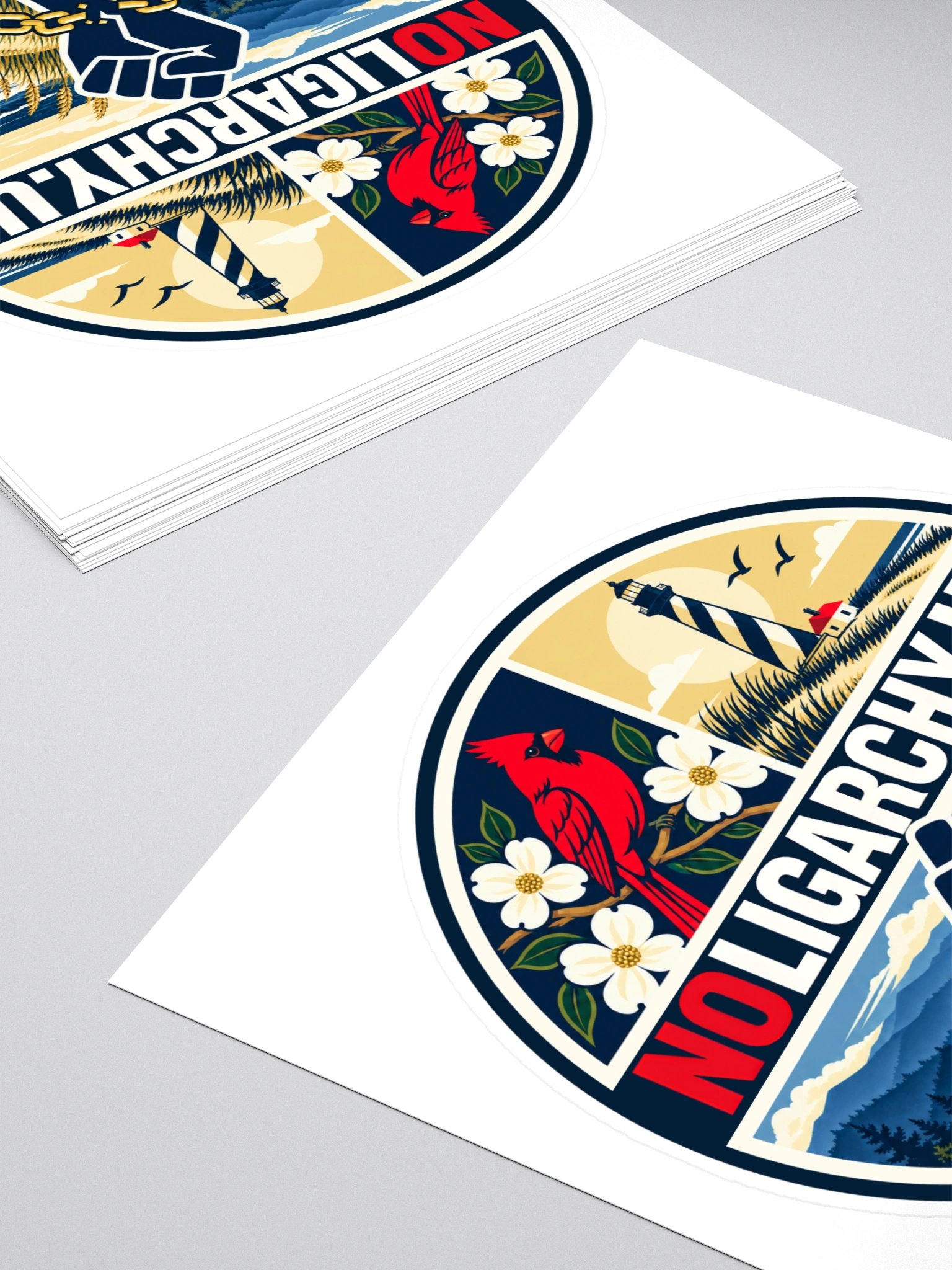 North Carolina NOLIGARCHY.US sticker product image (4)