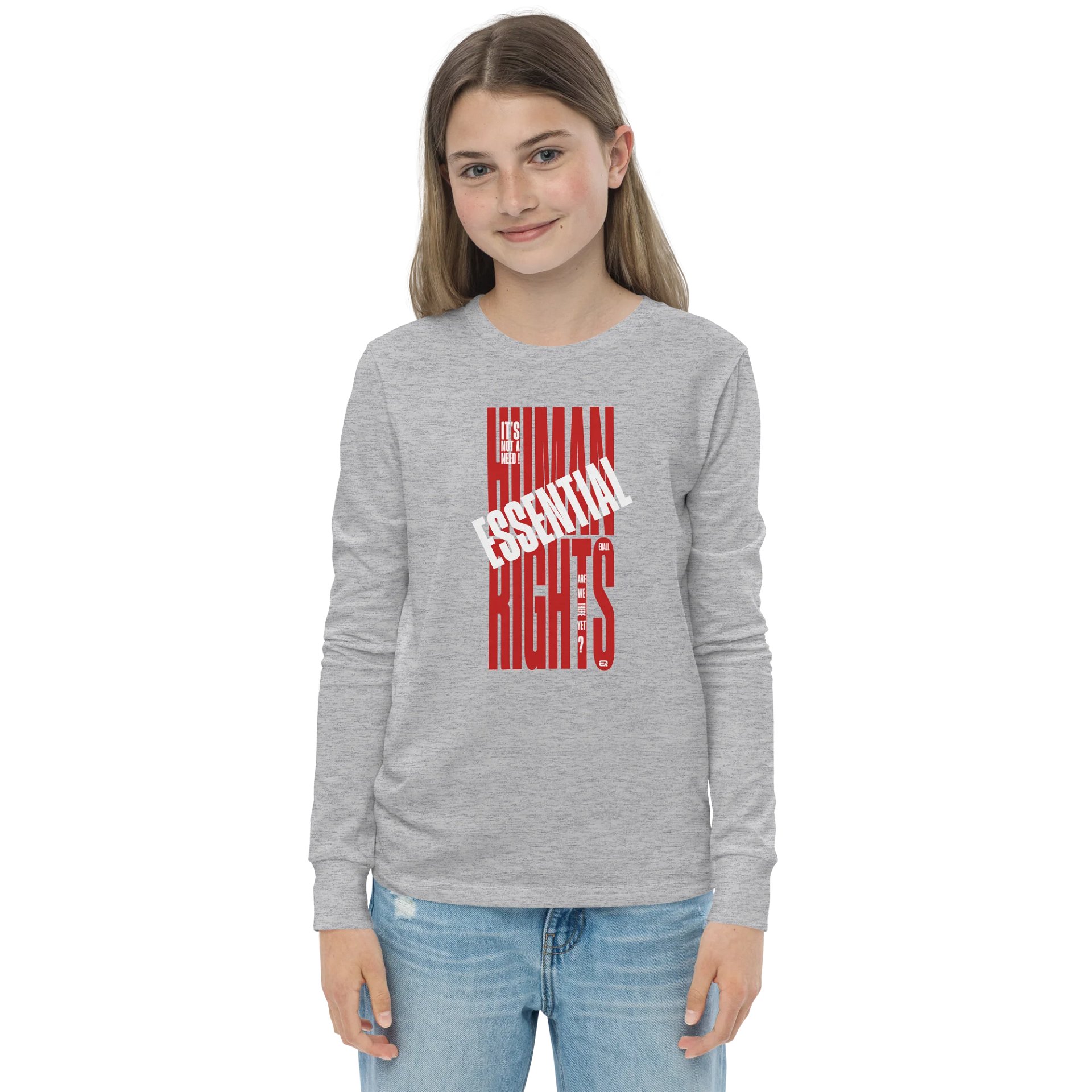 Human Rights RAWKDZ Unisex Bella+Canvas EQALL® Essentials_Red / White product image (3)