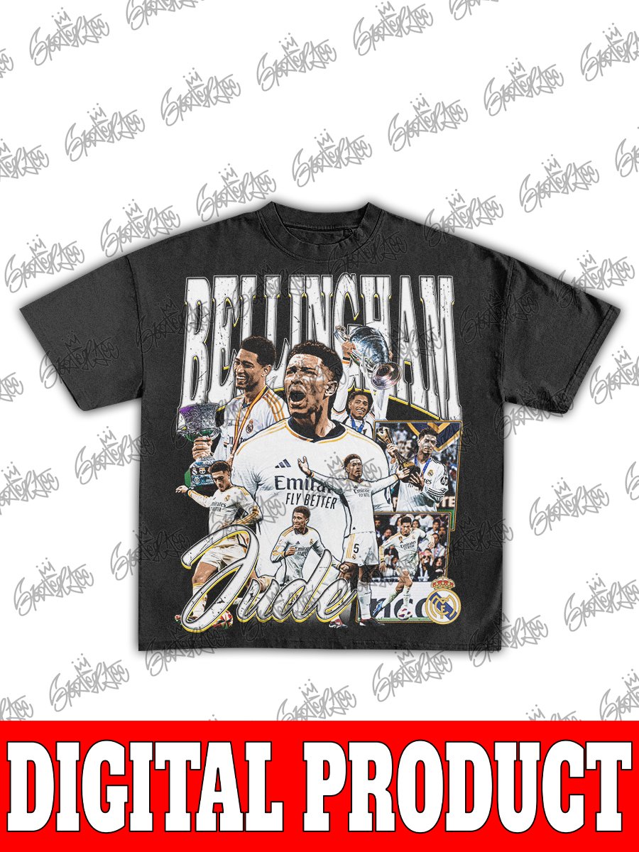 Jude Bellingham Real Madrid Midfielder Number 5 Vintage Football Bootleg Graphic product image (1)