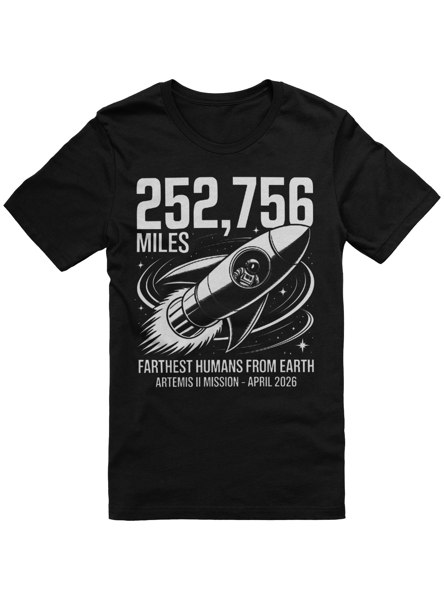 Artemis II Mission 252,756 Miles Moon Lunar Flyby 2026 Supersoft T-shirt product image (3)