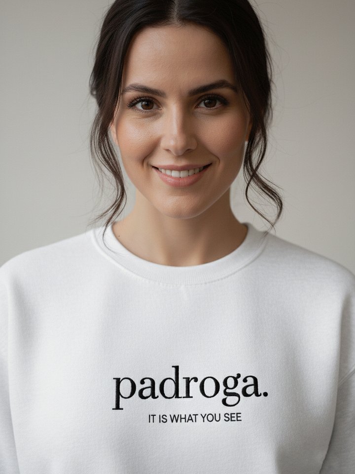 padroga. essentials white embroidered logo product image (2)
