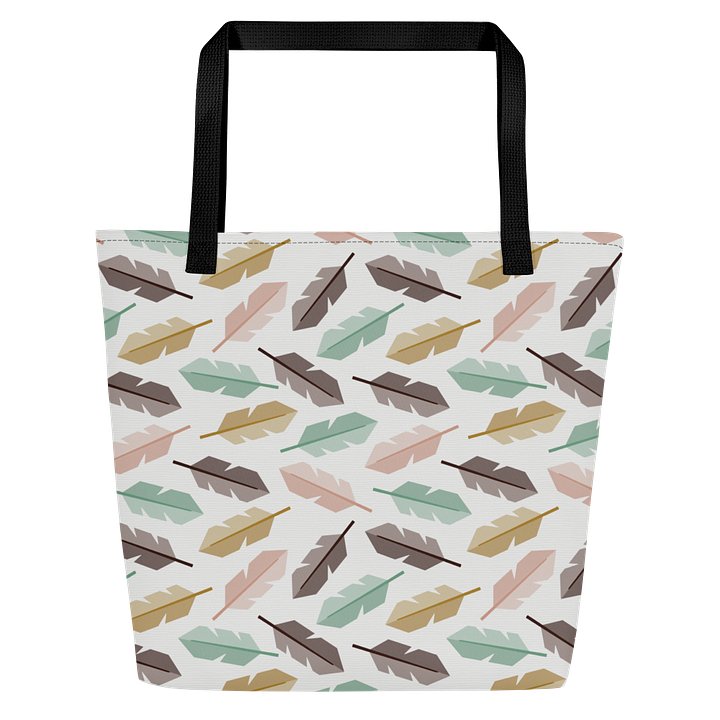 Mid-Century Modern Feathers Large Tote Bag product image (1)
