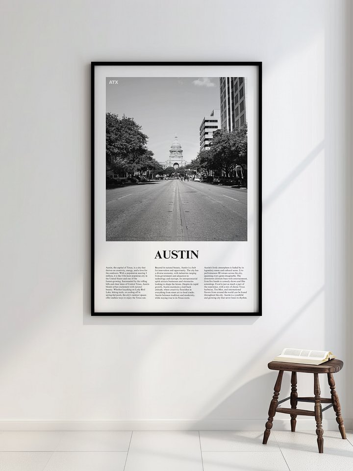 Austin 03 Newspaper Poster | Framed product image (2)
