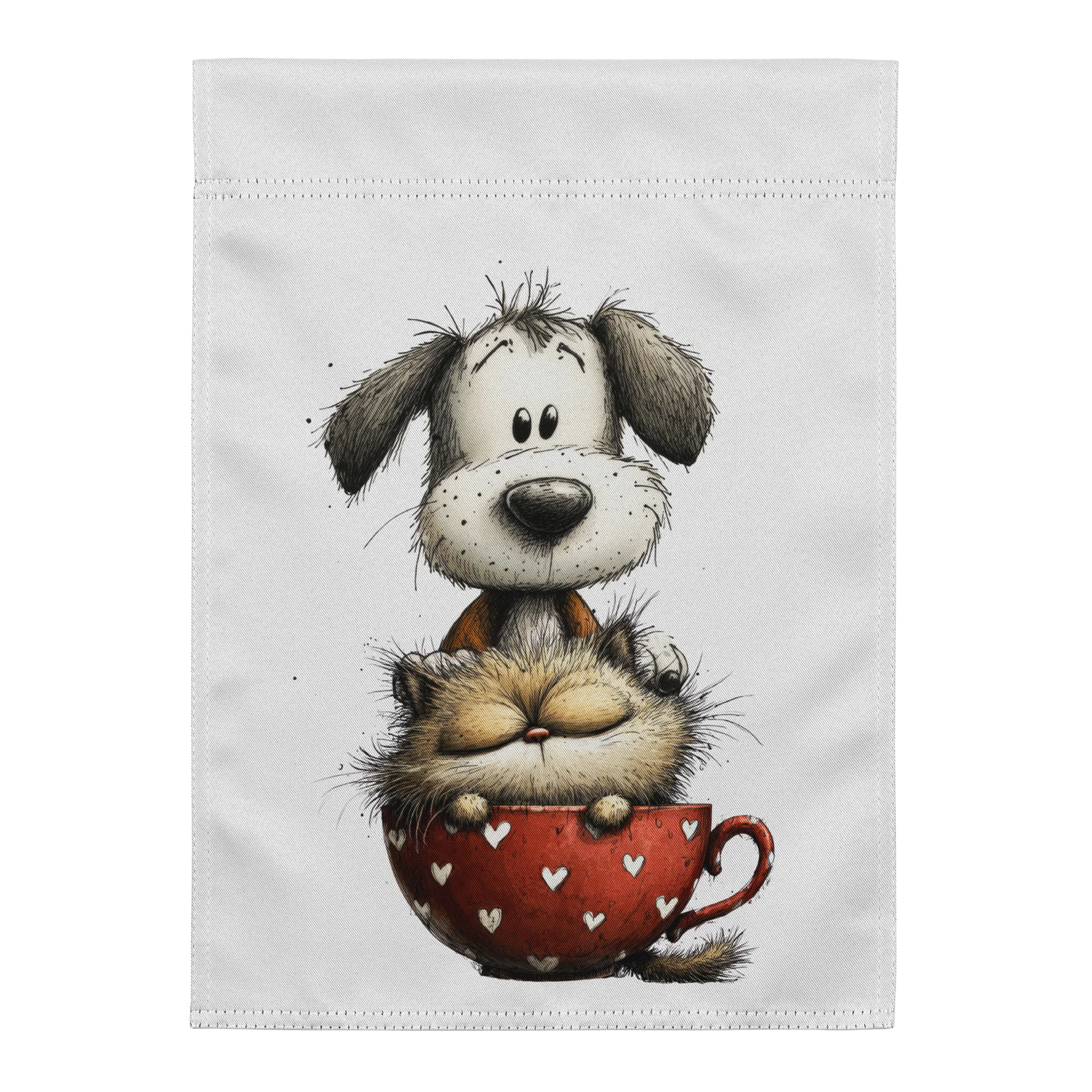 Cozy Dog & Cat Garden Flag product image (1)