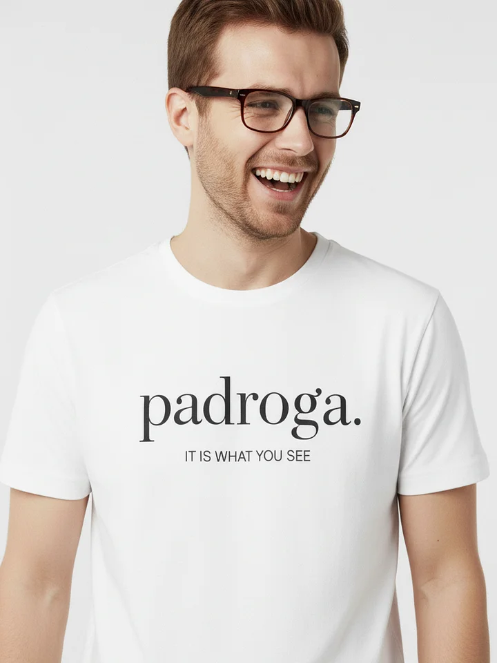 padroga. essentials white tshirt big logo product image (2)