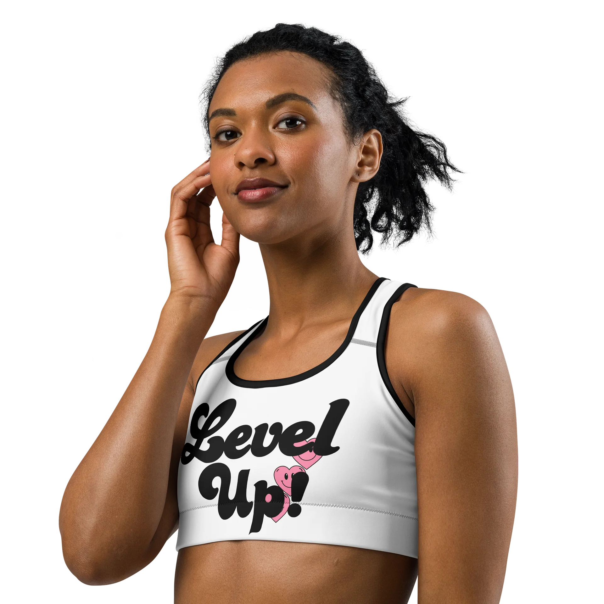 ProvokaHaus Level Up Sports Bra – White product image (2)