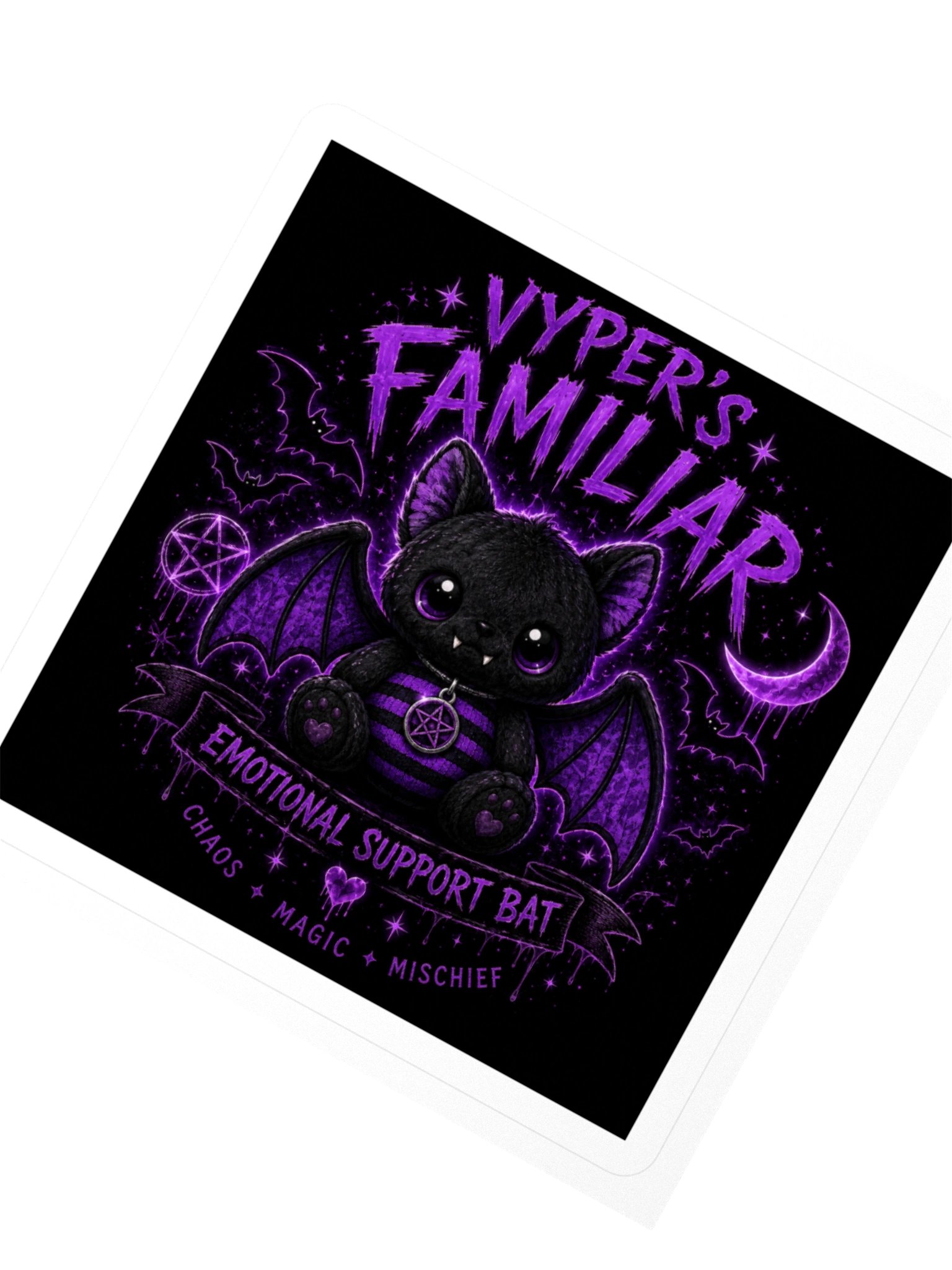 Vyper's Familiar – Emotional Support Bat Sticker product image (5)