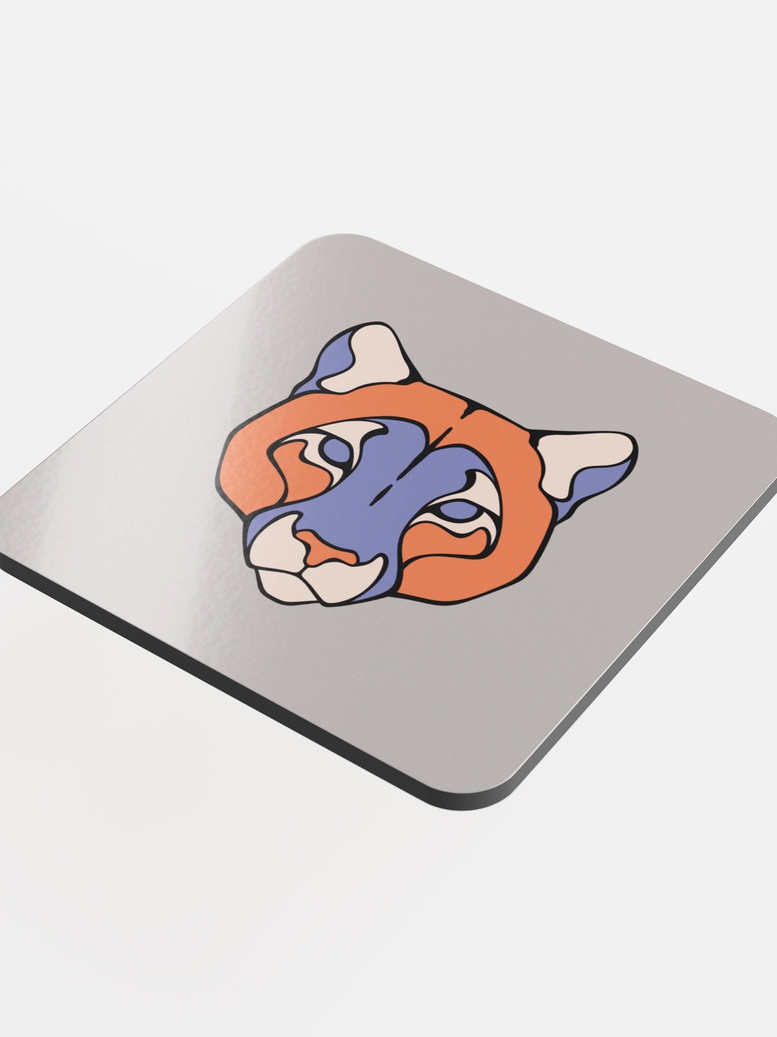Puma's Gaze - Glossed Cork Coaster product image (4)