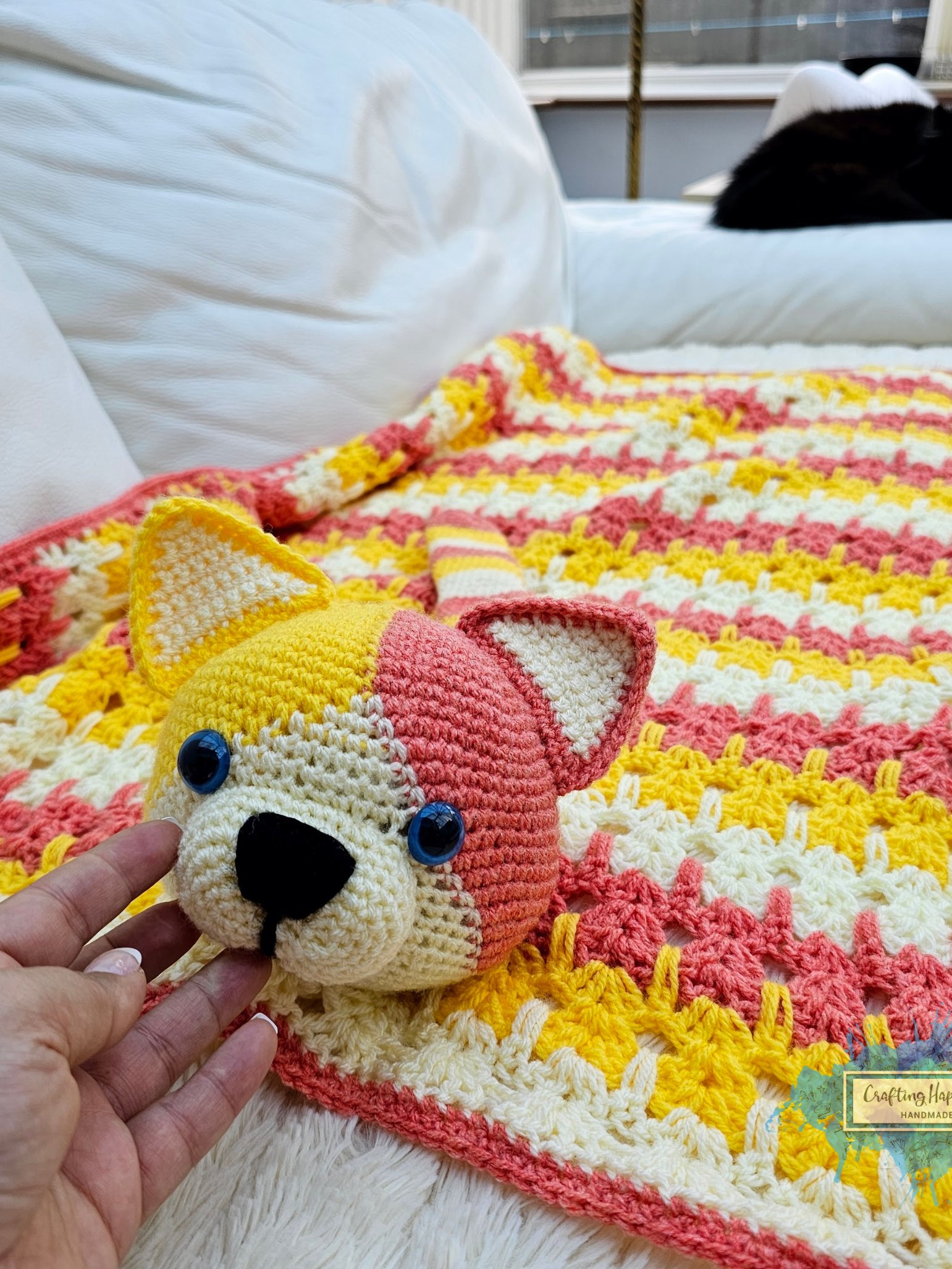 Calico Cat Crochet Baby Blanket PATTERN | Amigurumi Toy, Stroller Throw (PDF Pattern) product image (6)