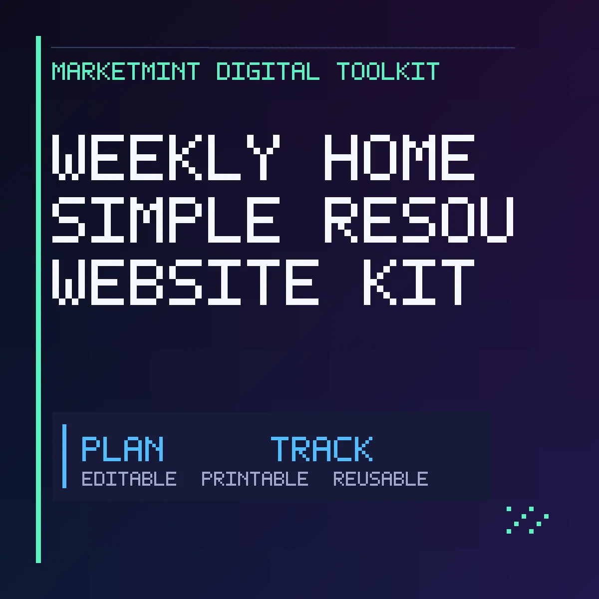 Weekly Home Reset Simple Resource Website Kit product image (1)