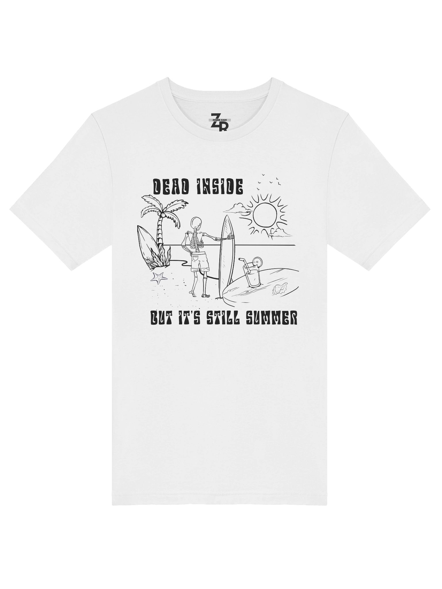 Dead Inside But It's Still Summer — Skeleton Surf T-Shirt product image (5)