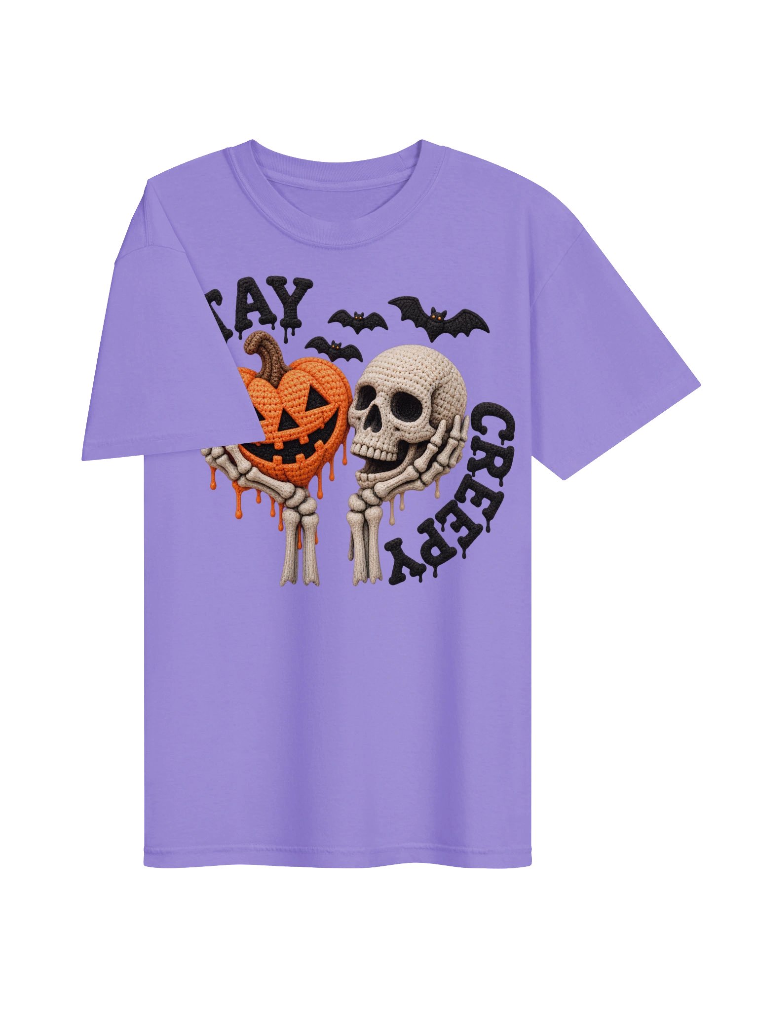STAY CREEPY Crochet Halloween Skull & Pumpkin Design product image (13)