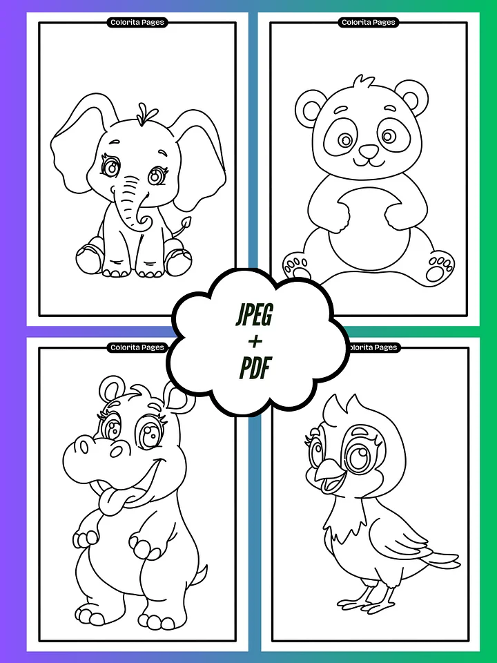 Cute Animals - Coloring Pages product image (2)