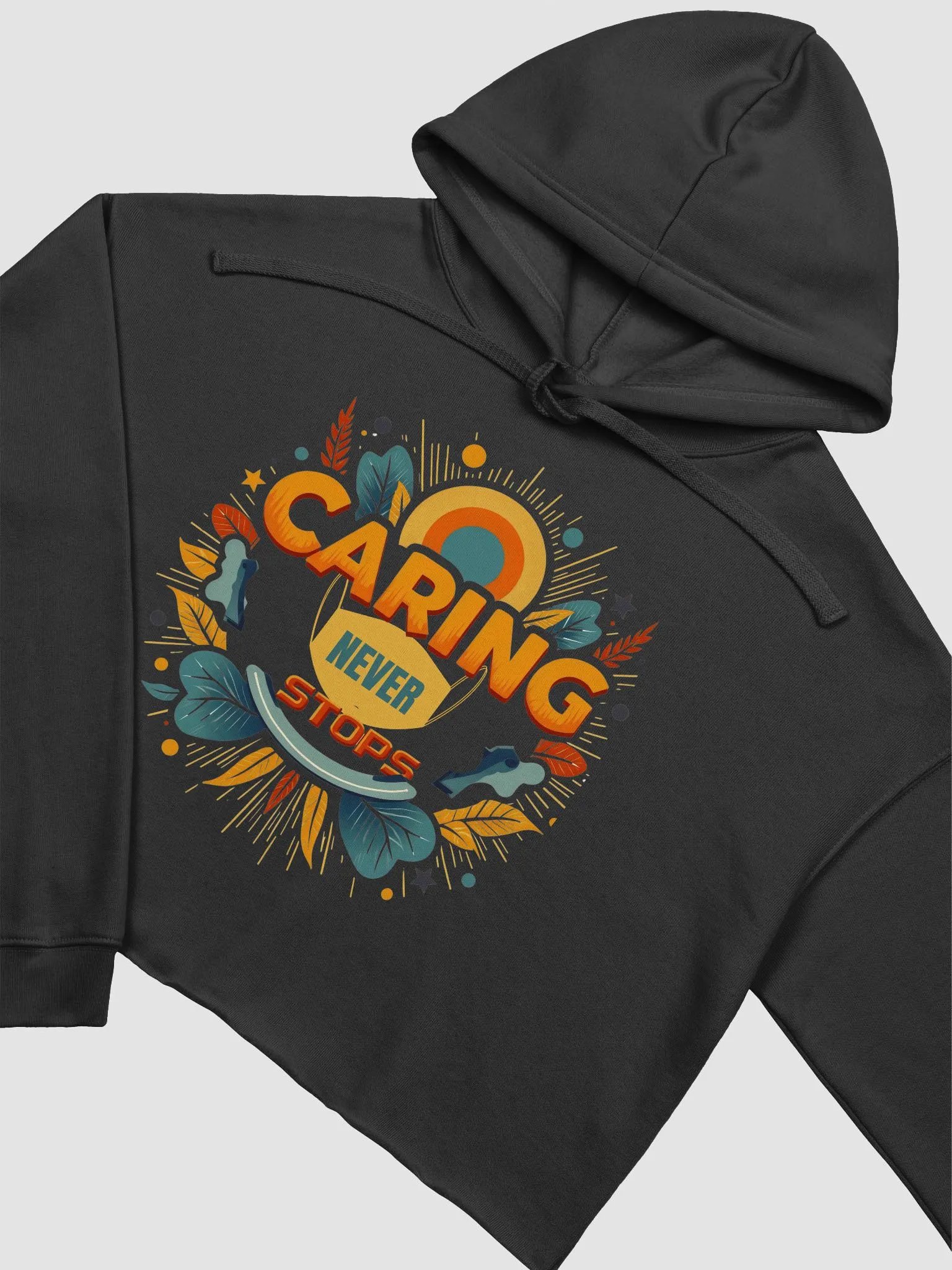 Vibrant Caring Never Stops Crop Hoodie product image (20)