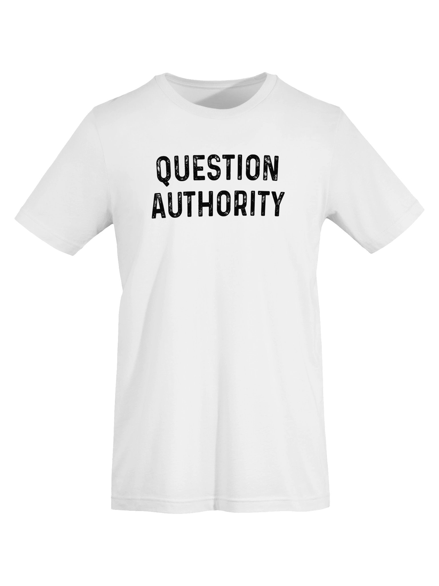 Question Authority White T-Shirt product image (5)
