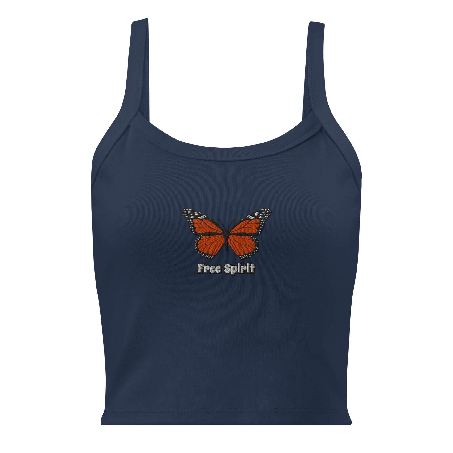 Embroidered Free Spirit Orange Butterfly Tank product image (13)