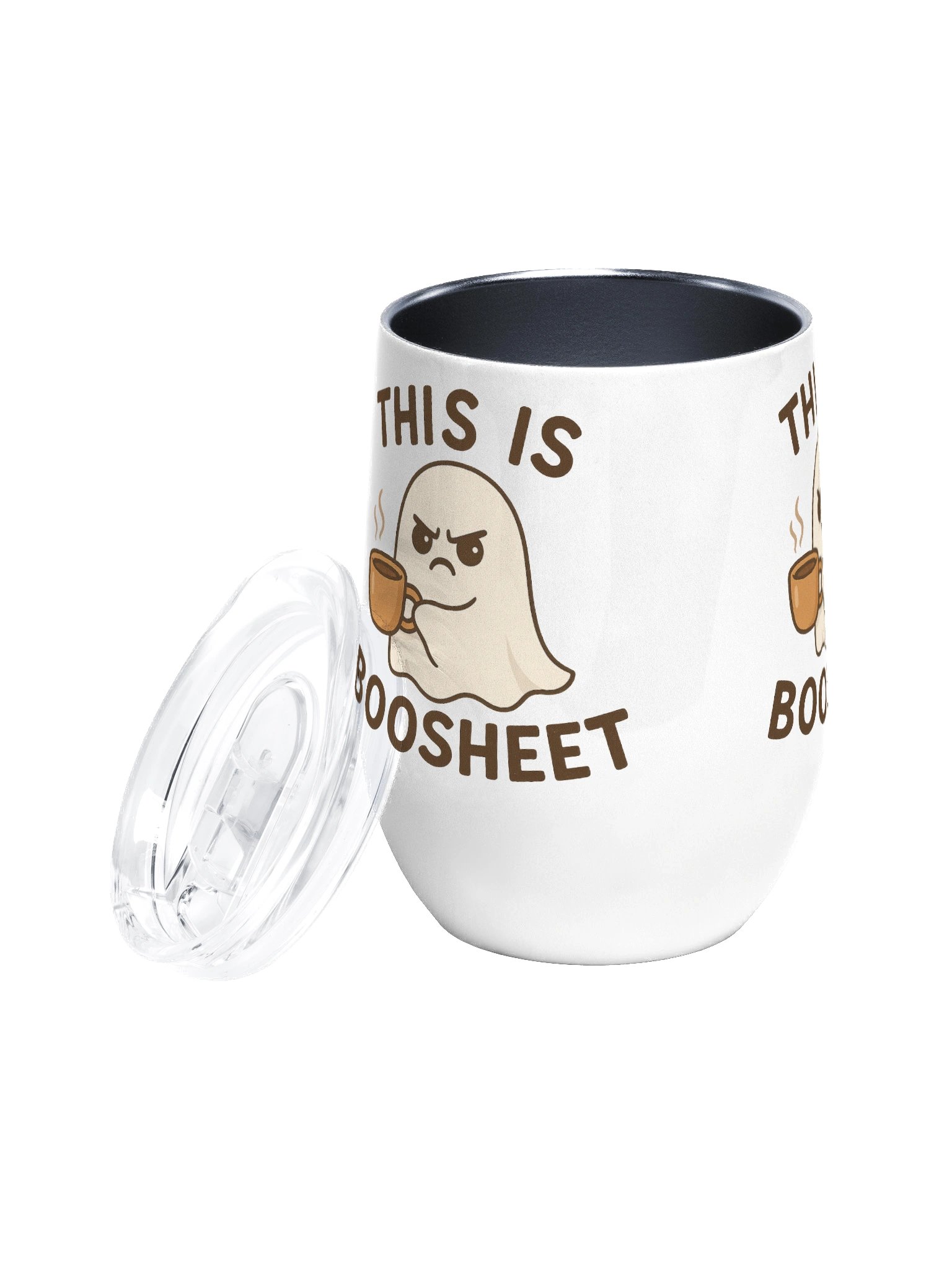 Sip Happens This is Boosheet Portable Coffee Tumbler Durable Stainless Steel Double-Walled Design Perfect for Wine Nights Coffee Mornings and Everyday Use product image (2)