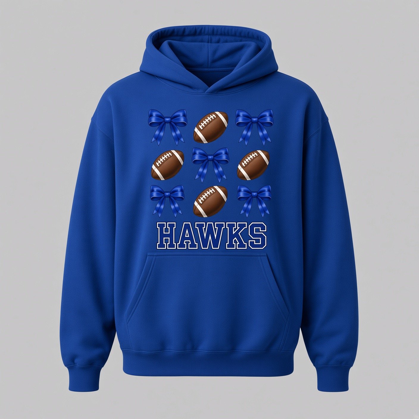 Bows and Footballs Comfort Colors Hoodie product image (1)