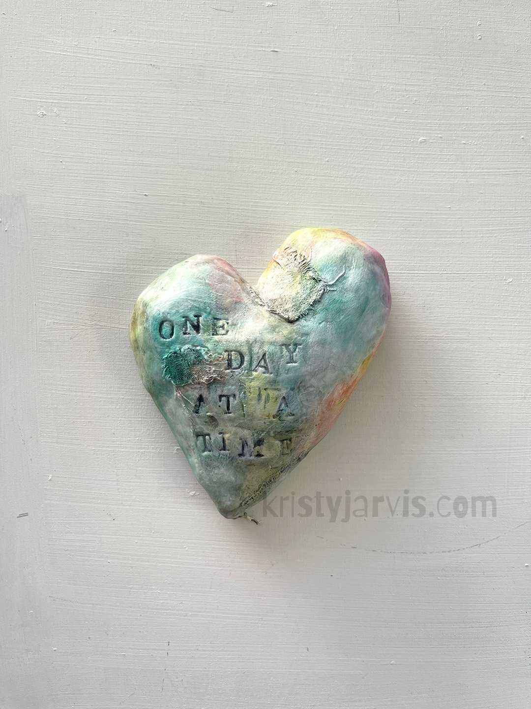 Sculpted Heart - One Day at a Time- Original Art by Kristy Jarvis product image (1)