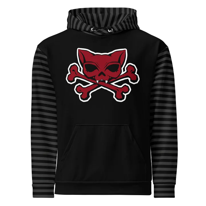 Red Kat Skull Blaque Stripped Political Hoodie product image (1)