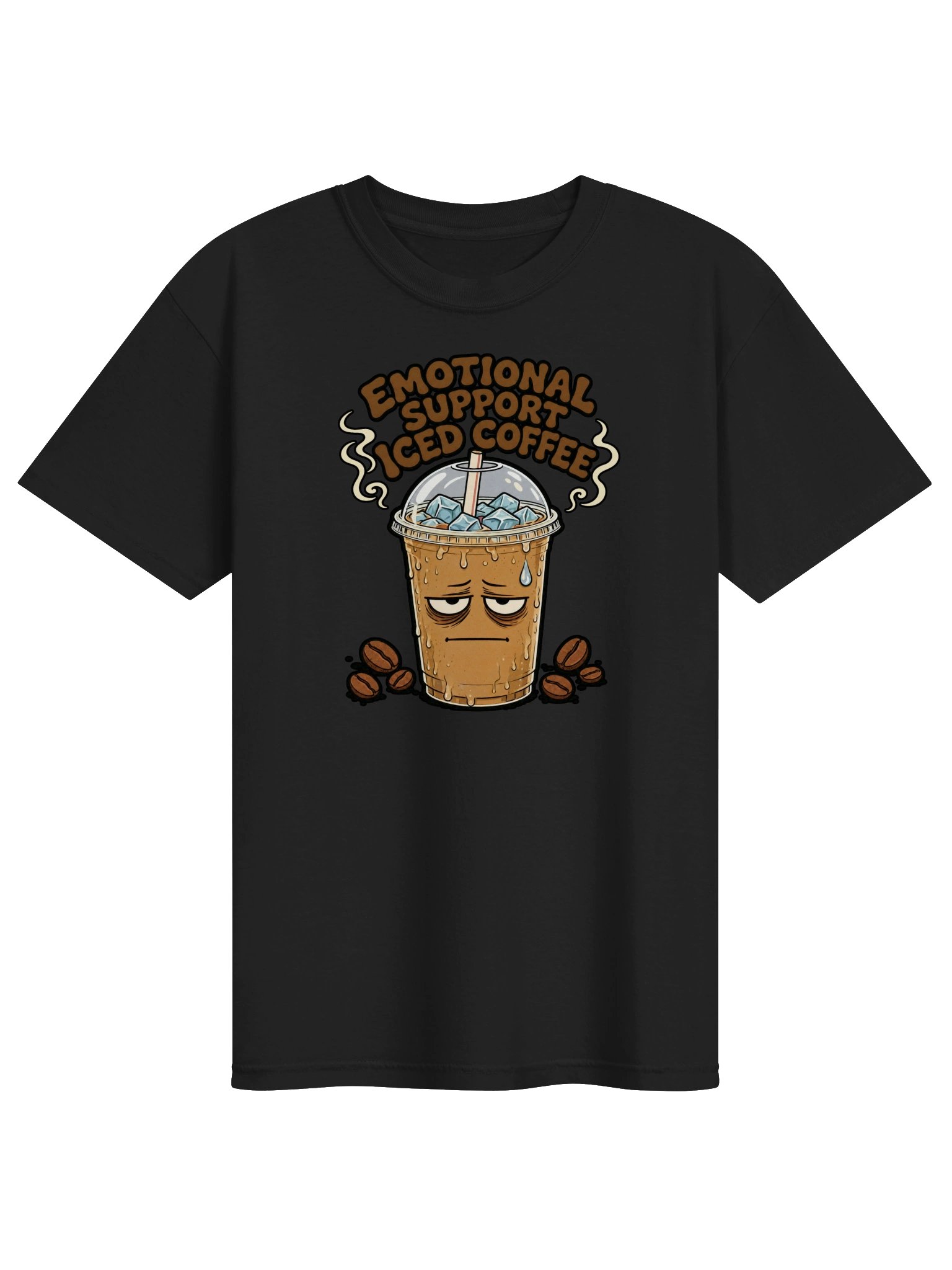 Emotional Support Iced Coffee Graphic T-Shirt product image (3)