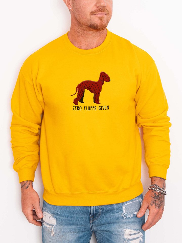 Zero Fluffs Given Sweatshirt (Embroidered) of a Bedlington Terrier(Liver) product image (2)