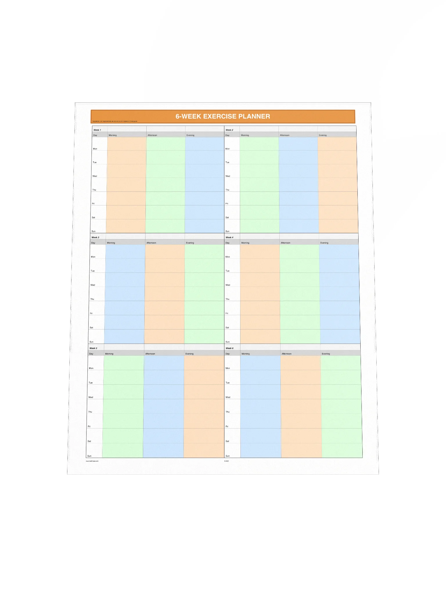 6 Week Exercise Planner product image (5)