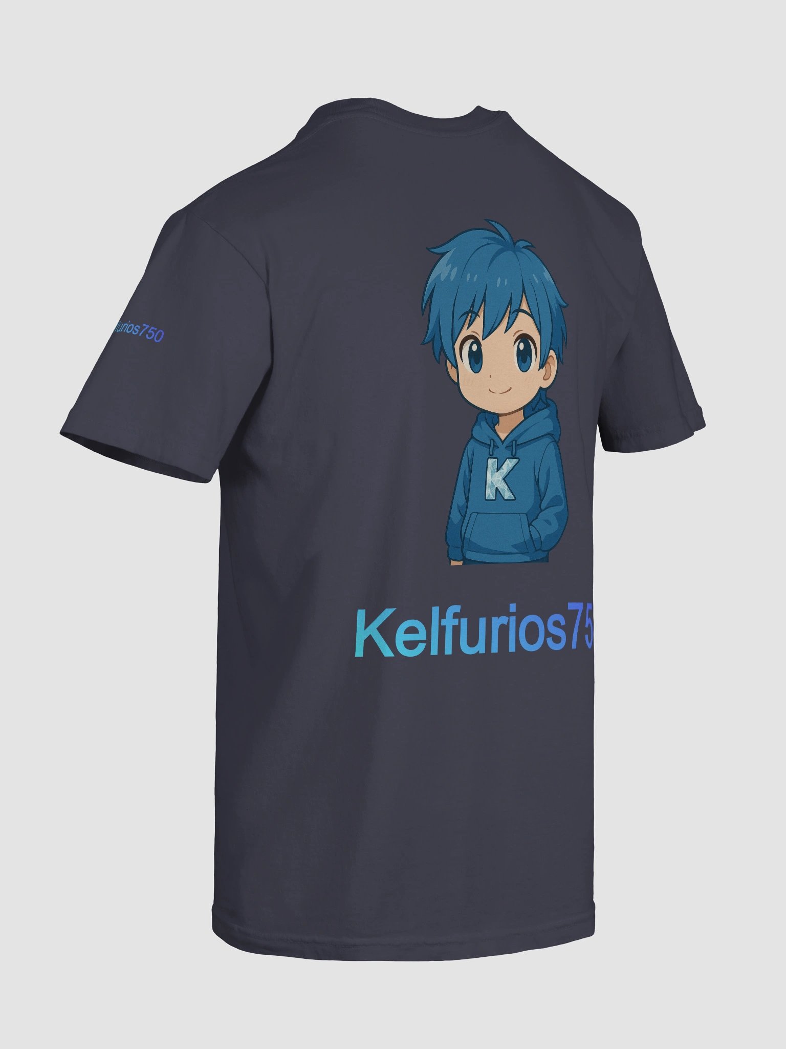 T-Shirt – Navy Blue Kelfurios Print product image (20)