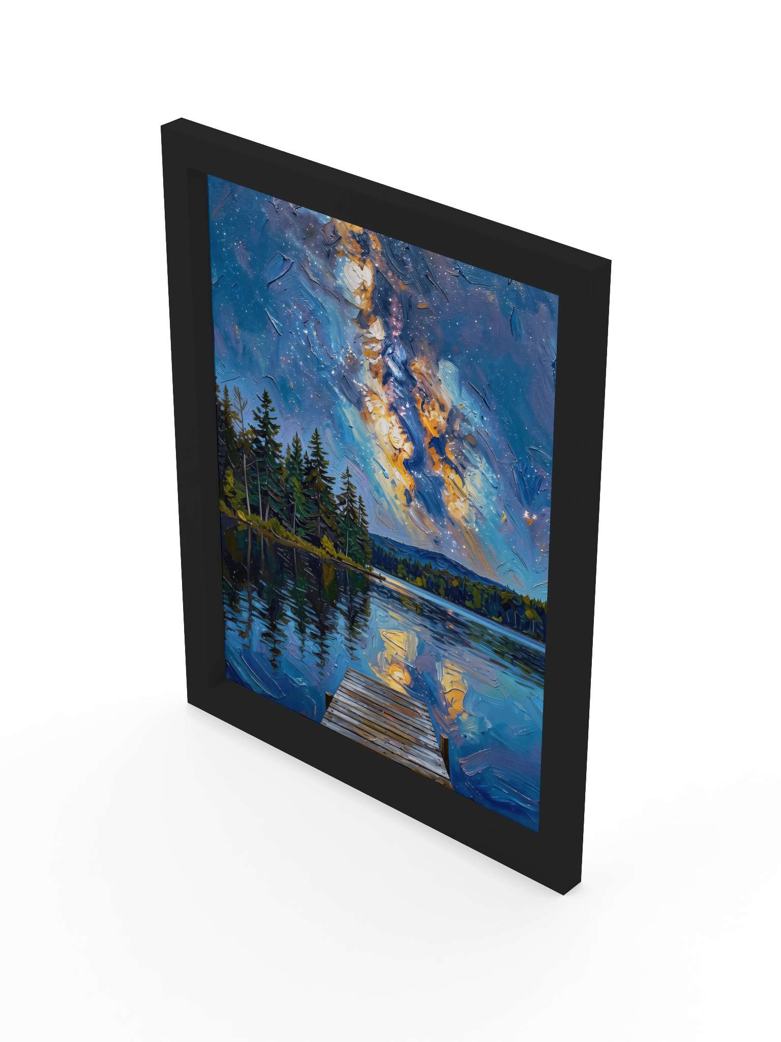 Starry Night Over the Lake Framed Print product image (23)
