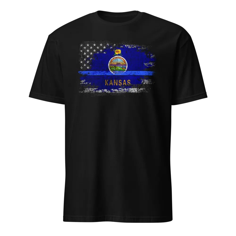 Kansas Thin Blue Line Flag product image (1)