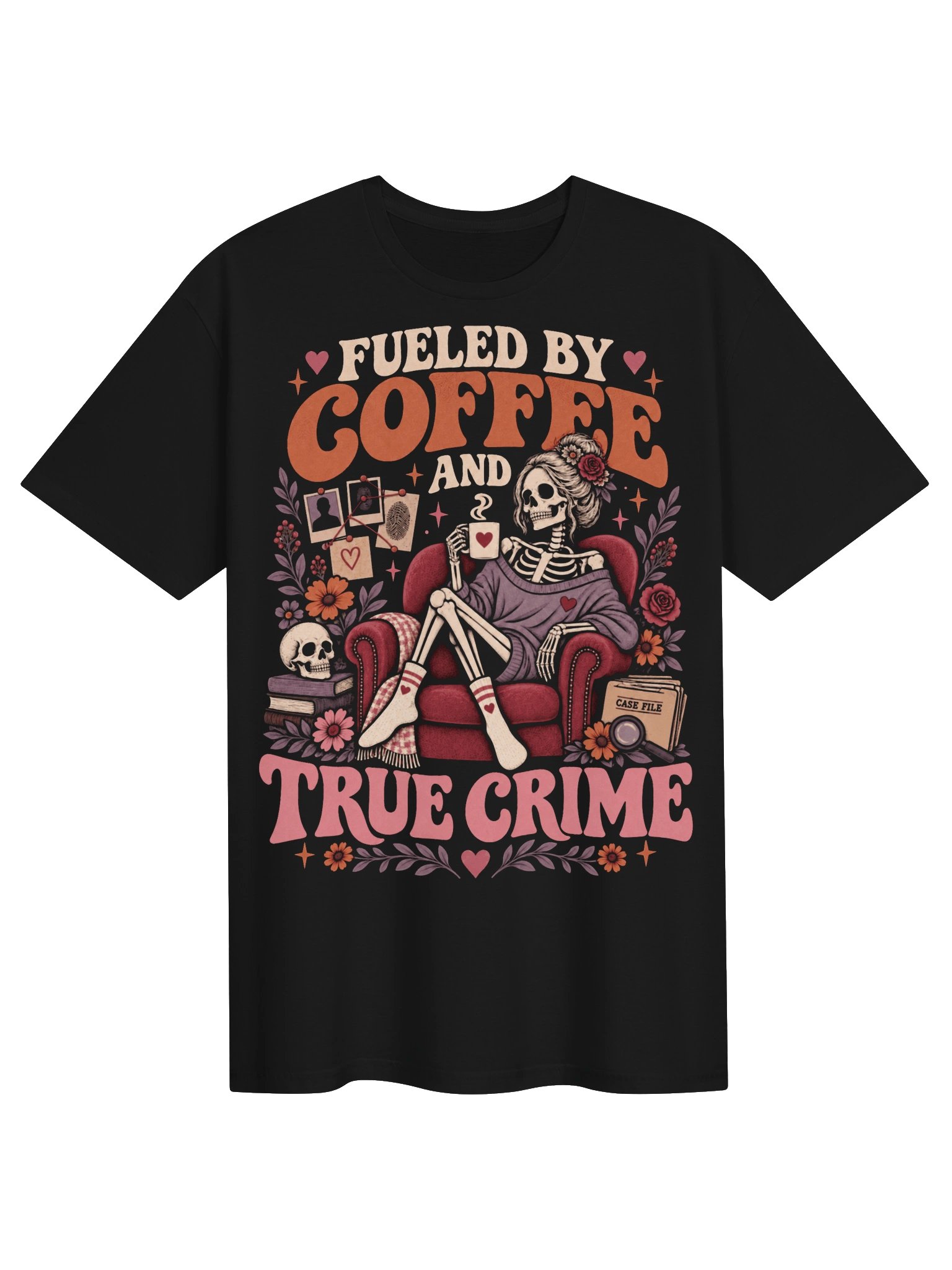 Fueled by Coffee and True Crime T-Shirt product image (1)