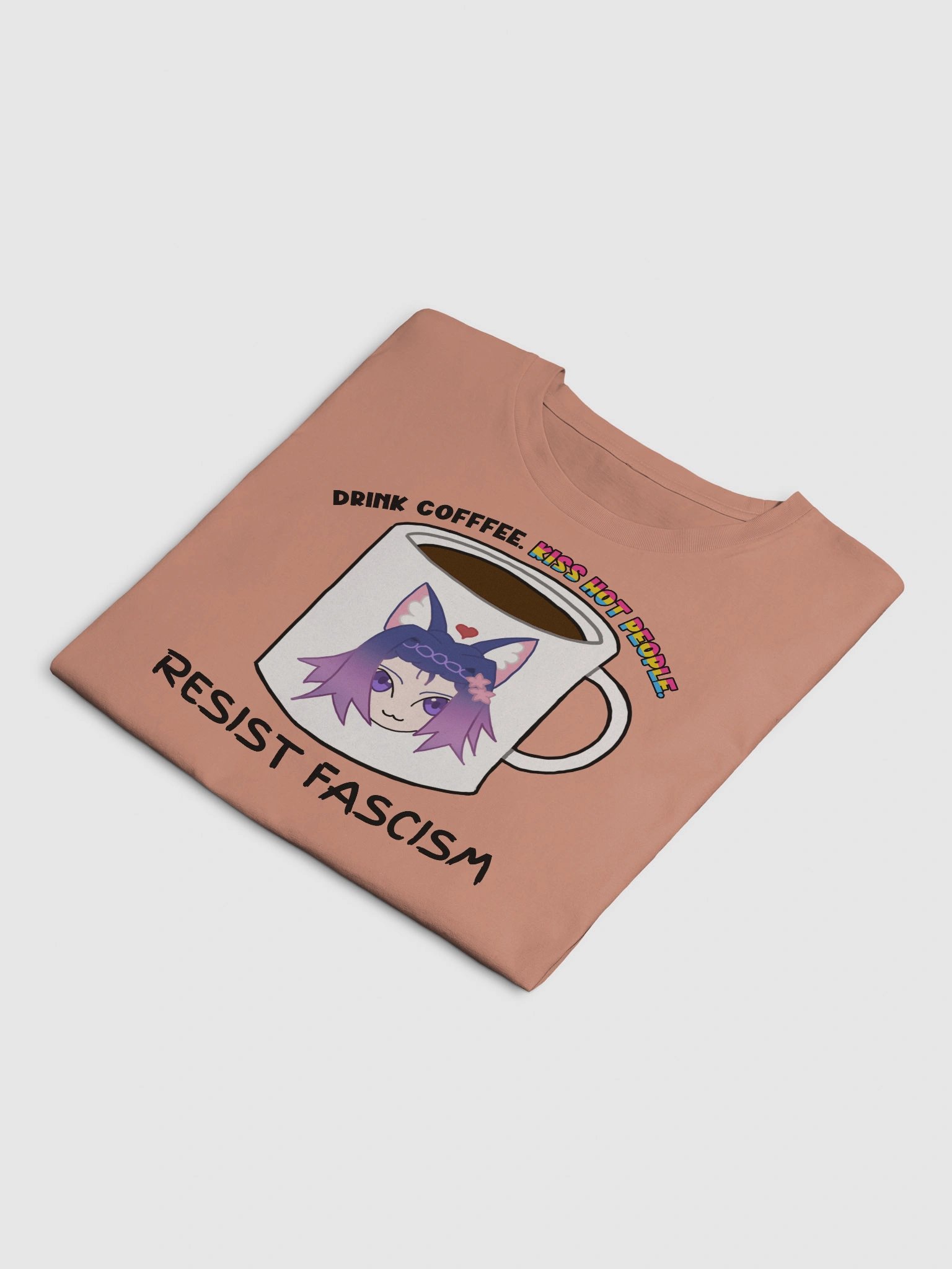 Drink Coffee. Pan Kiss Hot People. Resist Fascism Crop product image (18)