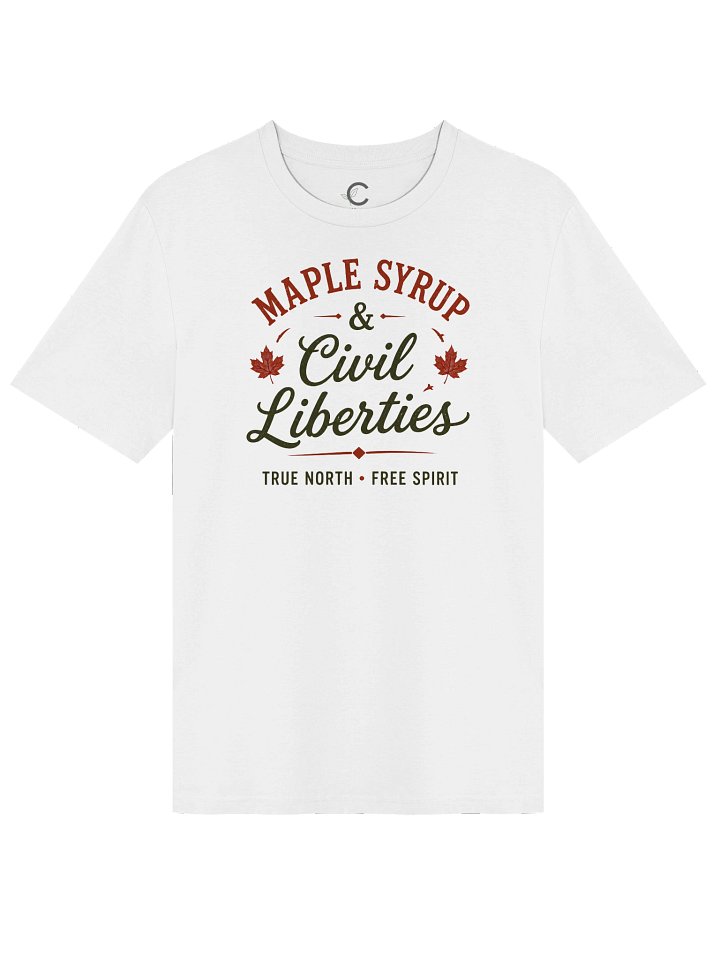 Canada Day: "Maple Syrup And Civil Liberties" Organic T-Shirt product image (2)