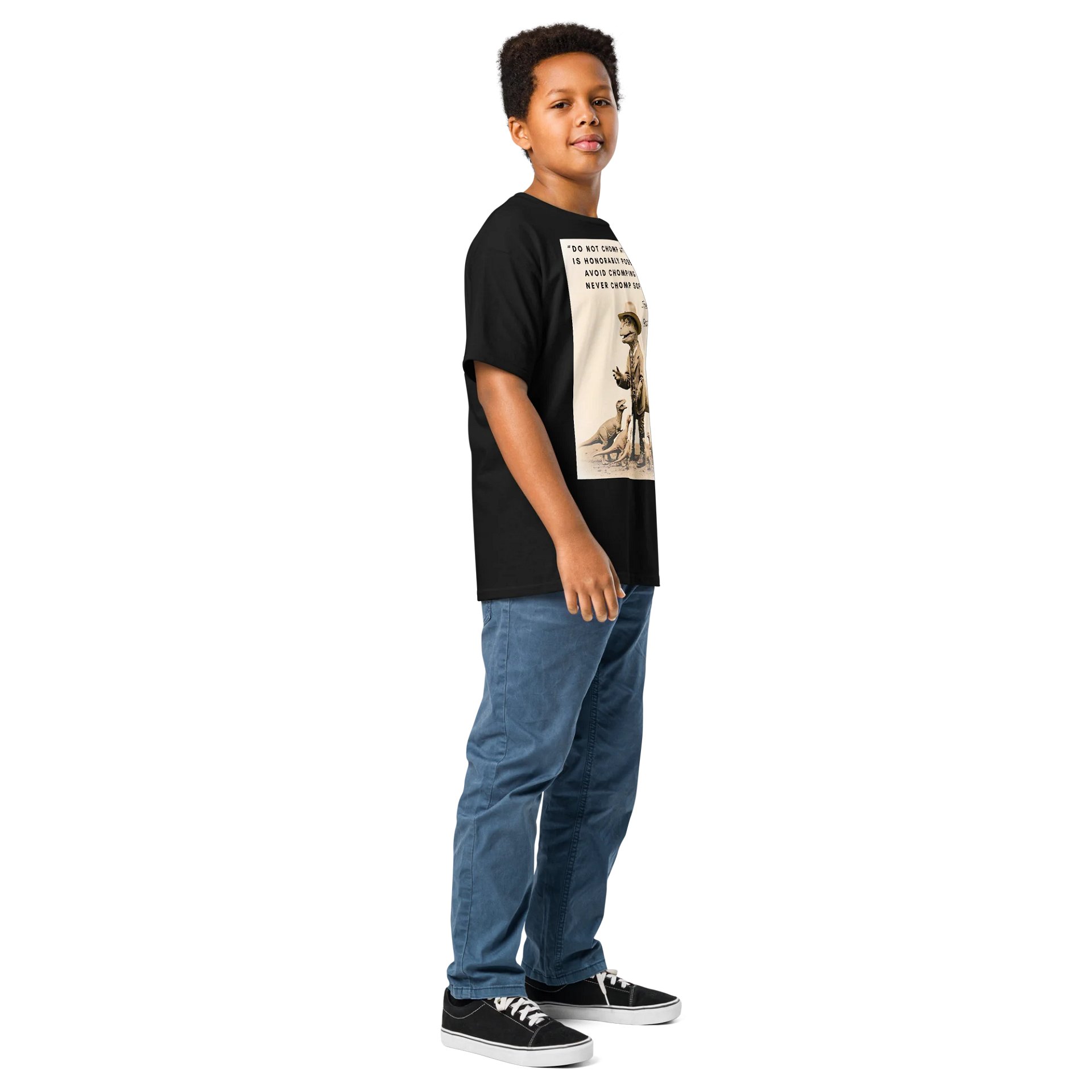 Theosaur Roosevelt - Never Chomp Softly Funny Historical Dino Shirt product image (8)