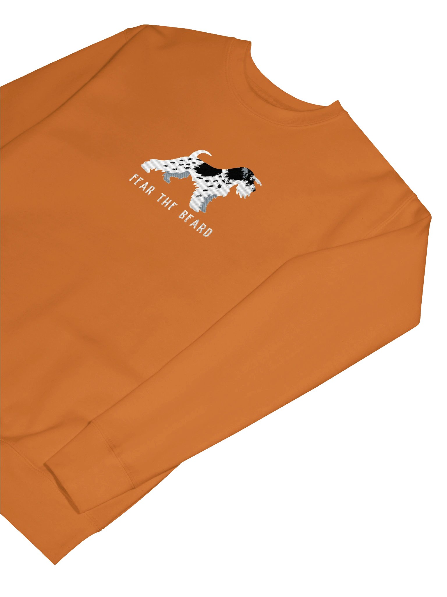 Fear the Beard Sweatshirt (Embroidered) of a Miniature Schnauzer(Parti Black & White) product image (49)