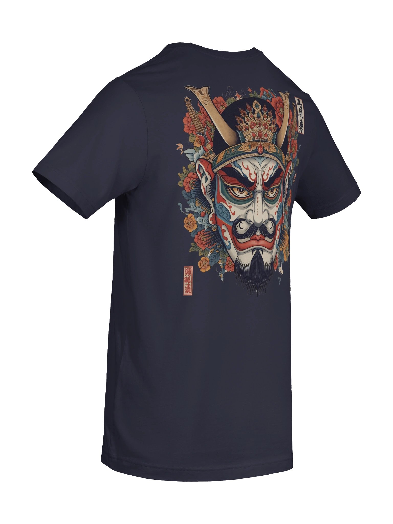 The Bold Oni Mask Streetwear T-Shirt. (graphic on the back) product image (10)