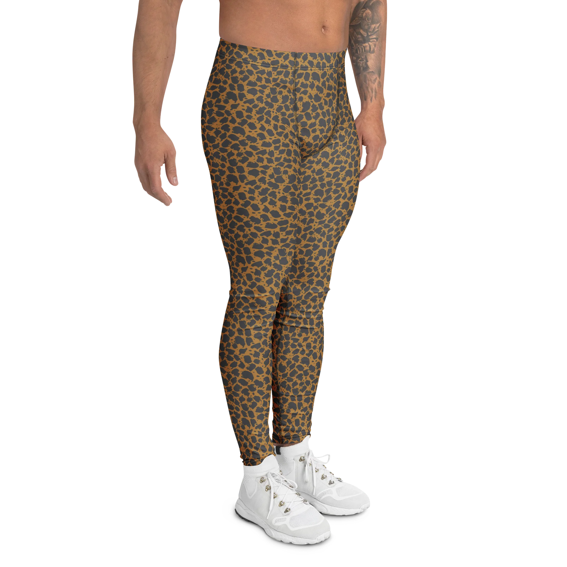 Retro Leopard Print Men's Leggings for Active Wear product image (3)