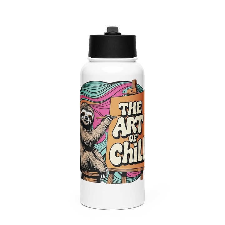 Chill Sloth Stainless Steel Water Bottle product image (1)