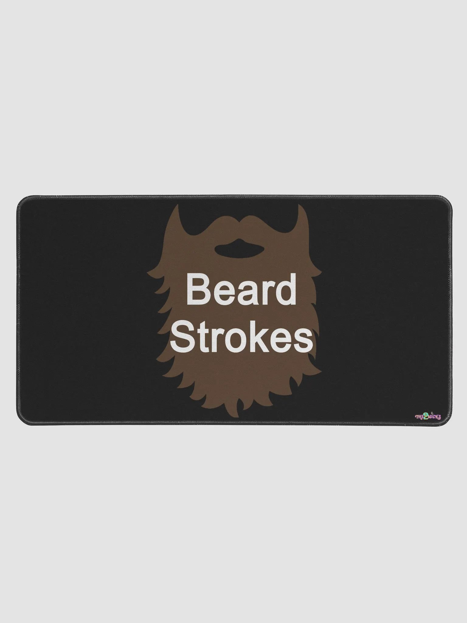 Brown Beard Strokes Desk Mat (Black) product image (1)
