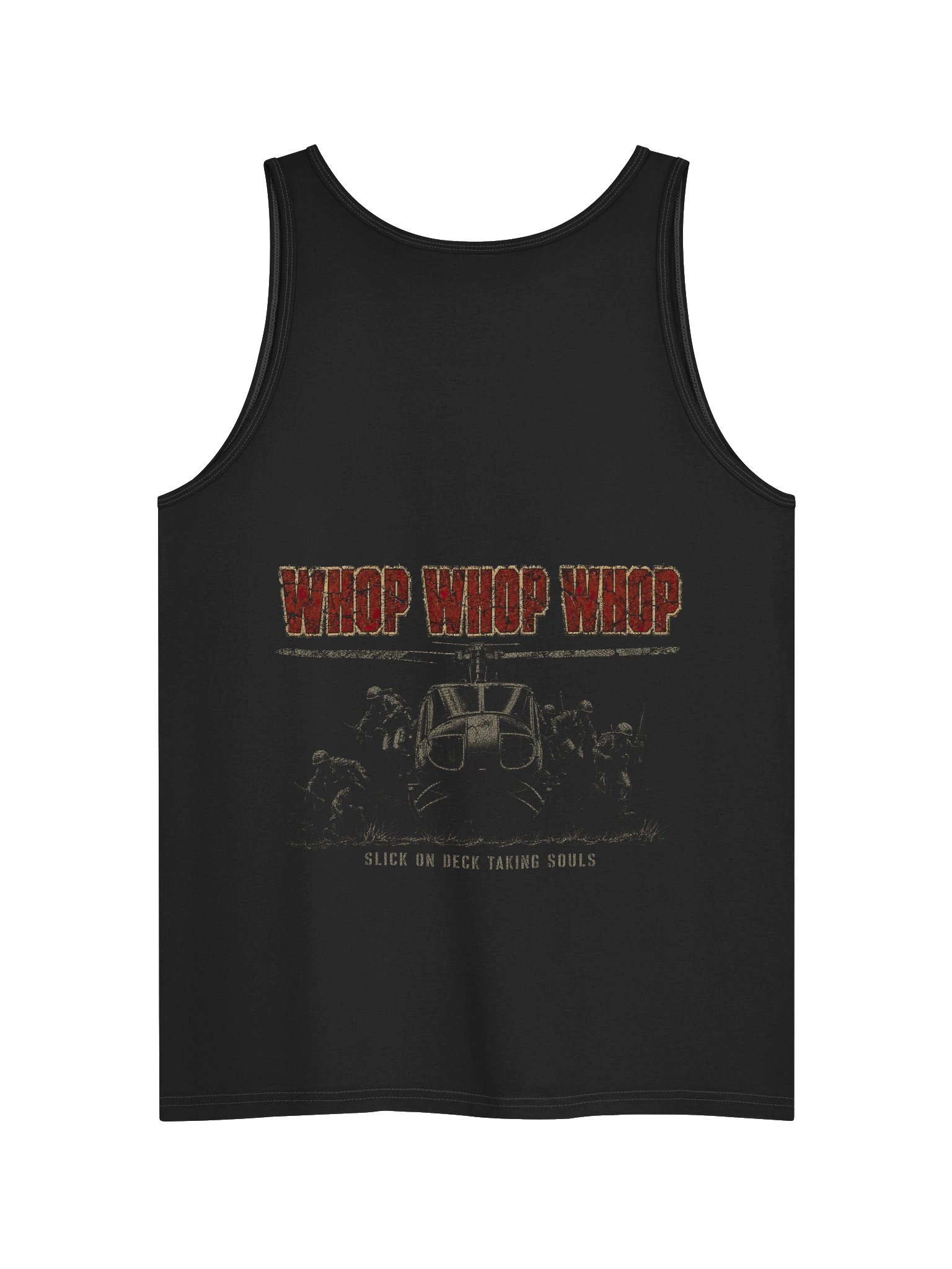 WHOP WHOP WHOP | UH-1 Huey Door Gunner Tank | Vietnam Air Cav Military Metal Graphic product image (1)
