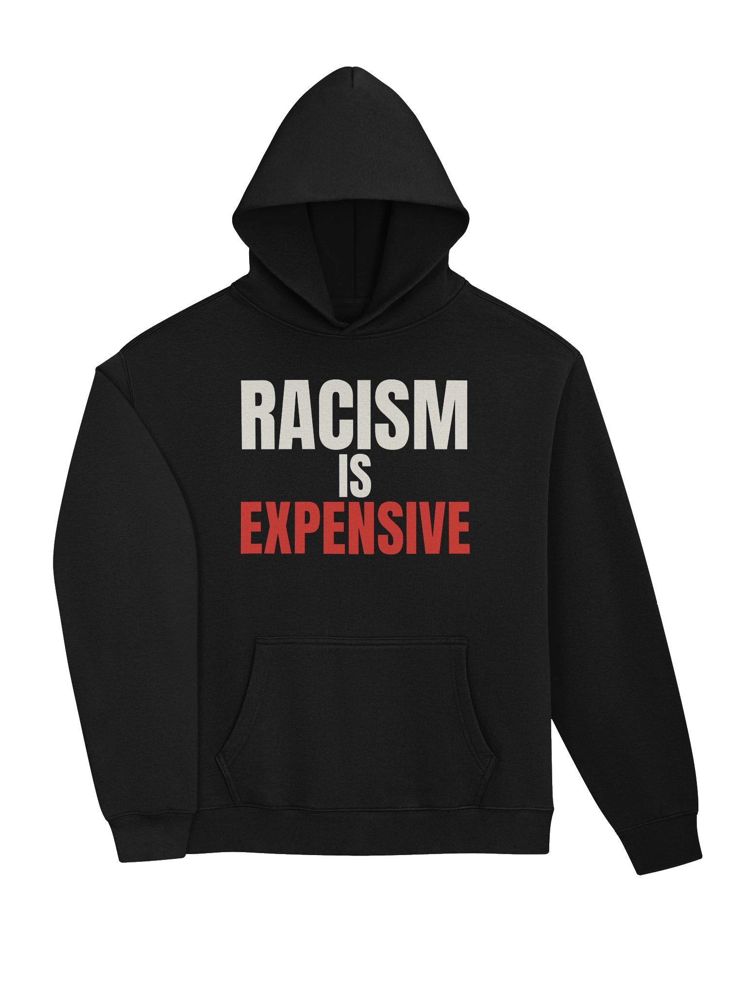 Racism Is Expensive — Bold Type Tee Hoodie product image (3)