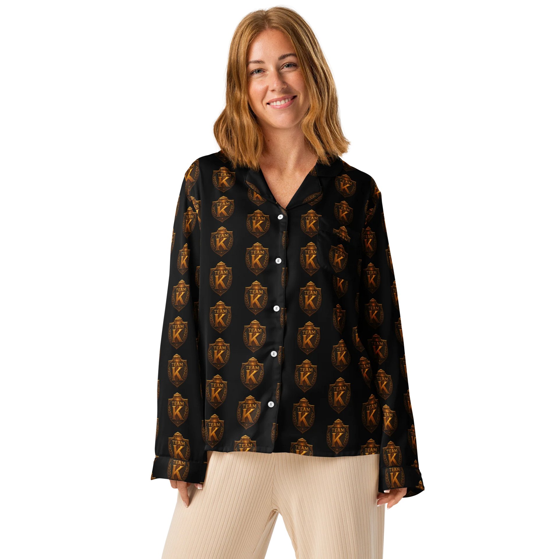 Team K V-5 Women's Long Sleeve Pajama Top product image (1)