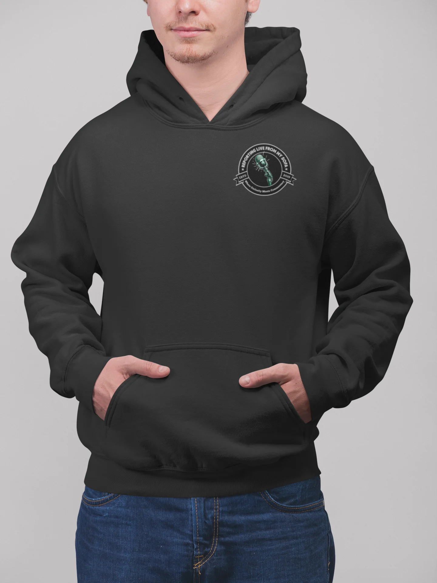 Reporting Live From My Sofa Signature Premium Unisex Hoodie product image (10)