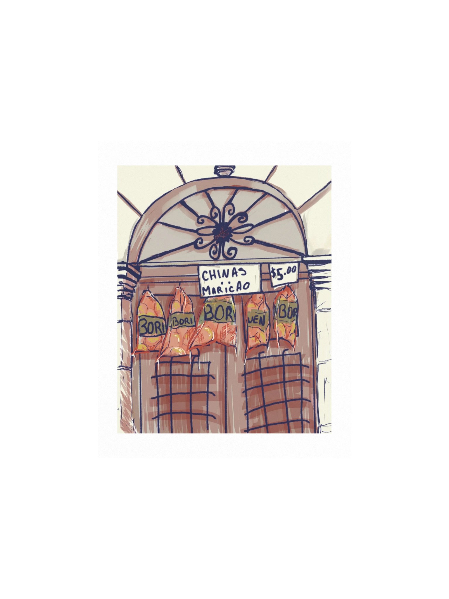 Chinas por $5 | Sin fruta, no hay vida Art Print product image (1)