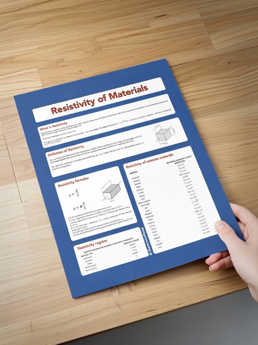 Resistivity of Materials Downloadable Crib Sheet product image (1)