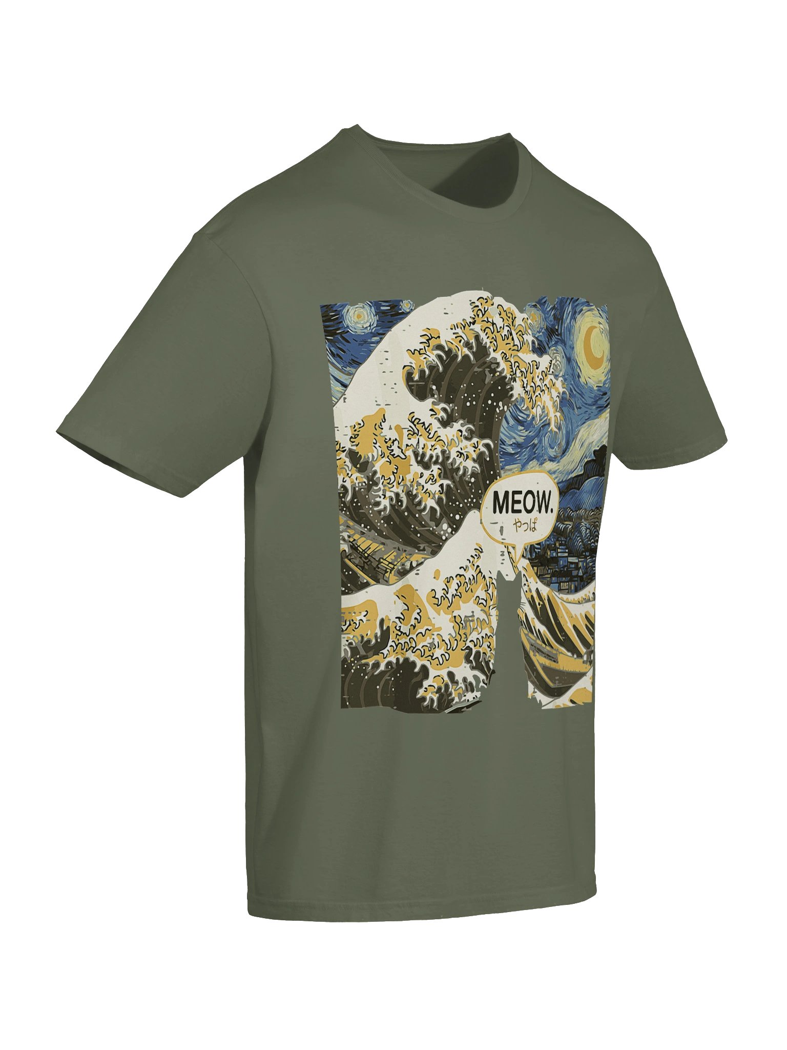 Funny Starry Wave Bruh Meow T-Shirt product image (6)